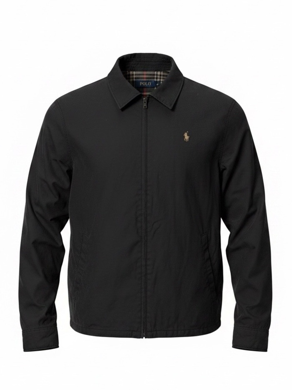 Ralph Lauren Black Zip-Front Lightweight Jacket